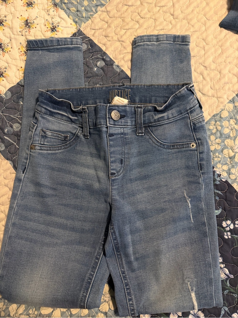 Justice Light Blue Skinny Jeans for Girls